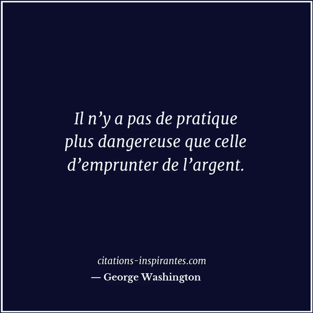 Citation de George Washington