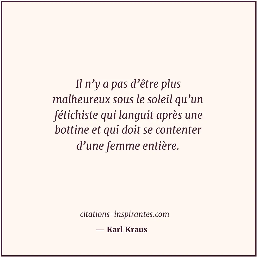 Citation de Karl Kraus