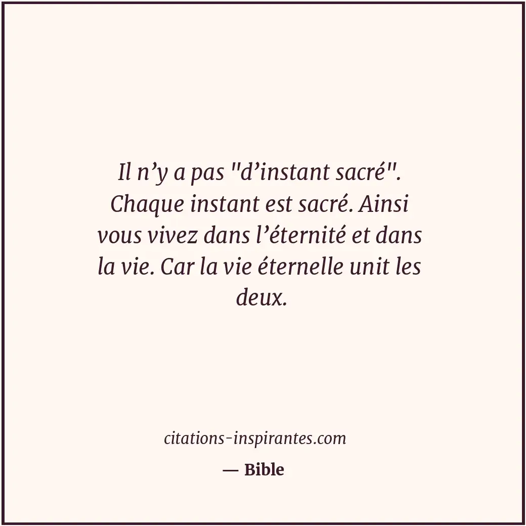 Il n’y a pas Citation de Bible