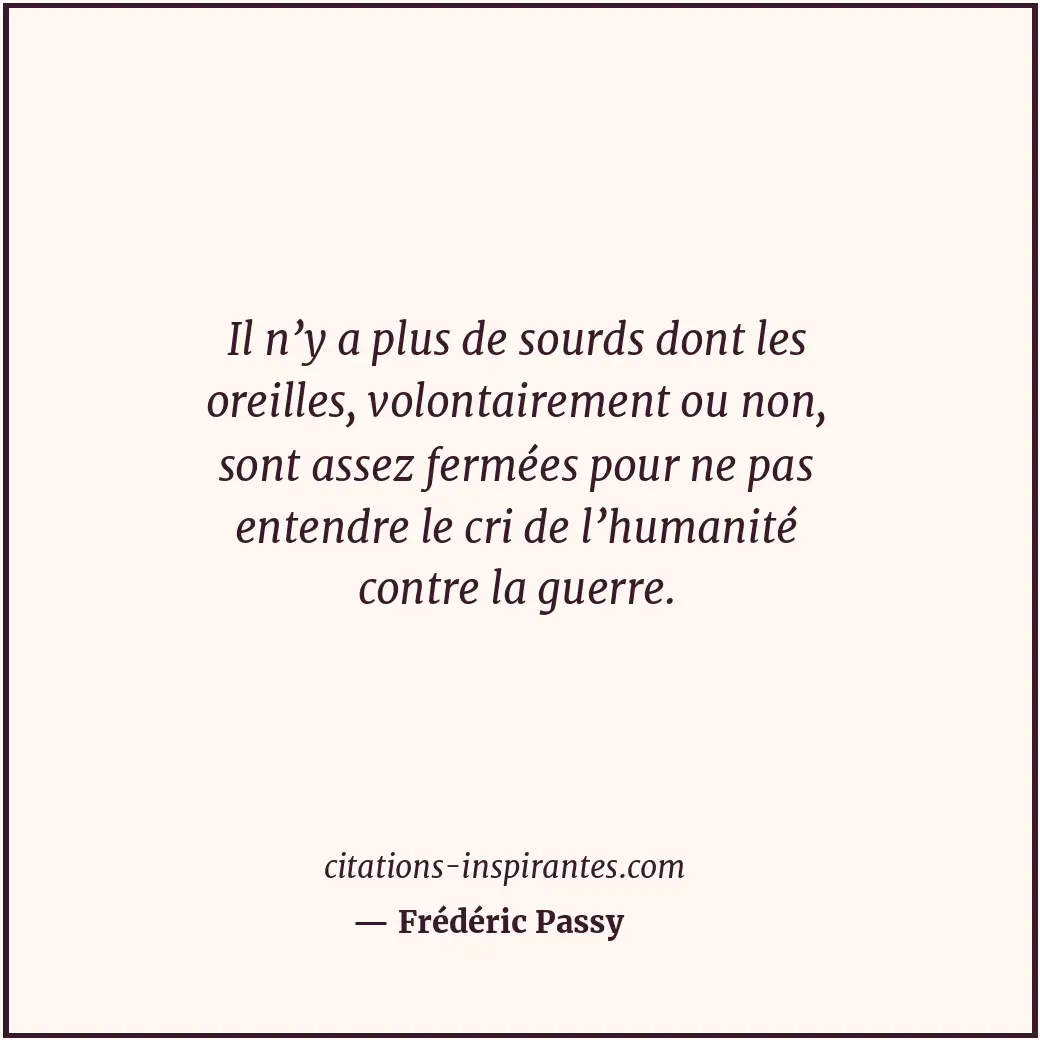 Citation de Frédéric Passy