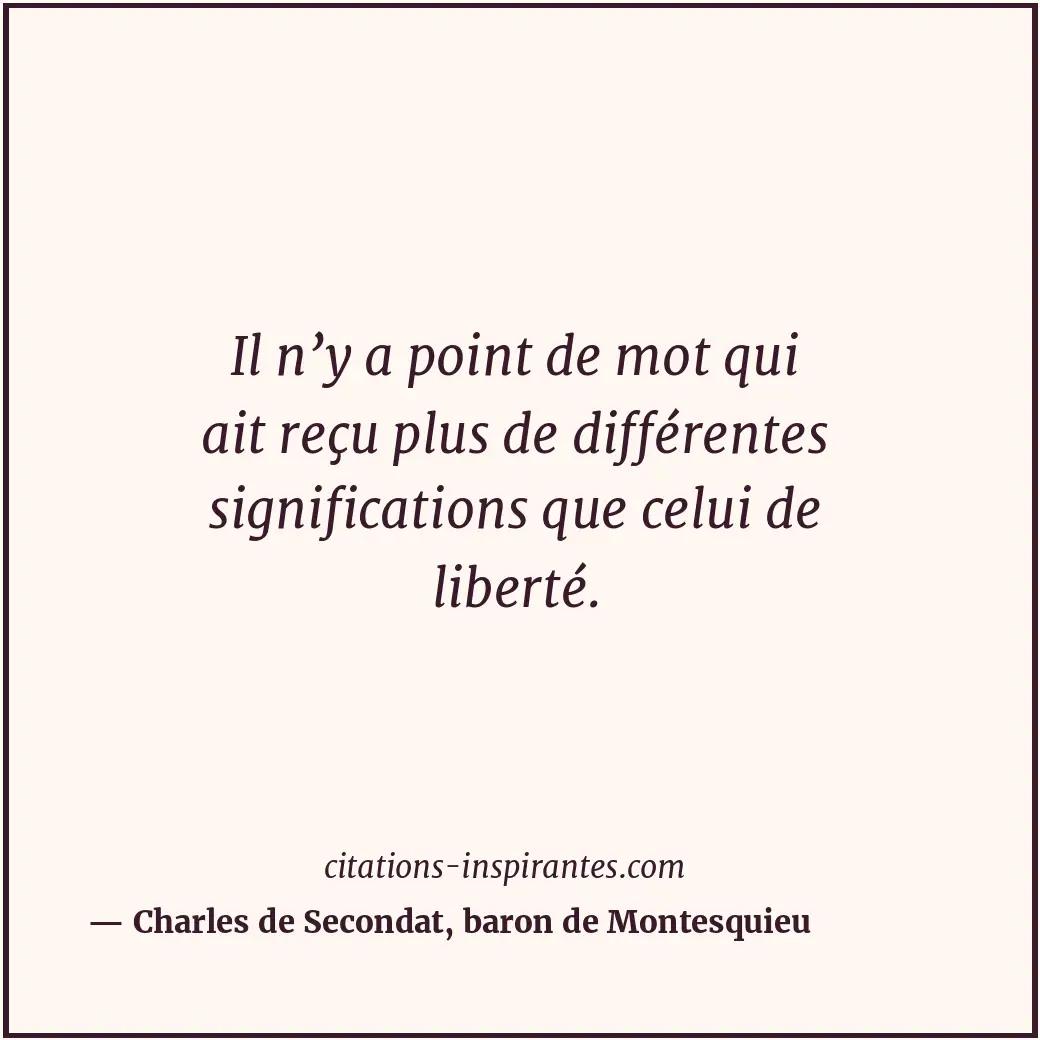 Citation de Charles de Secondat, baron de Montesquieu