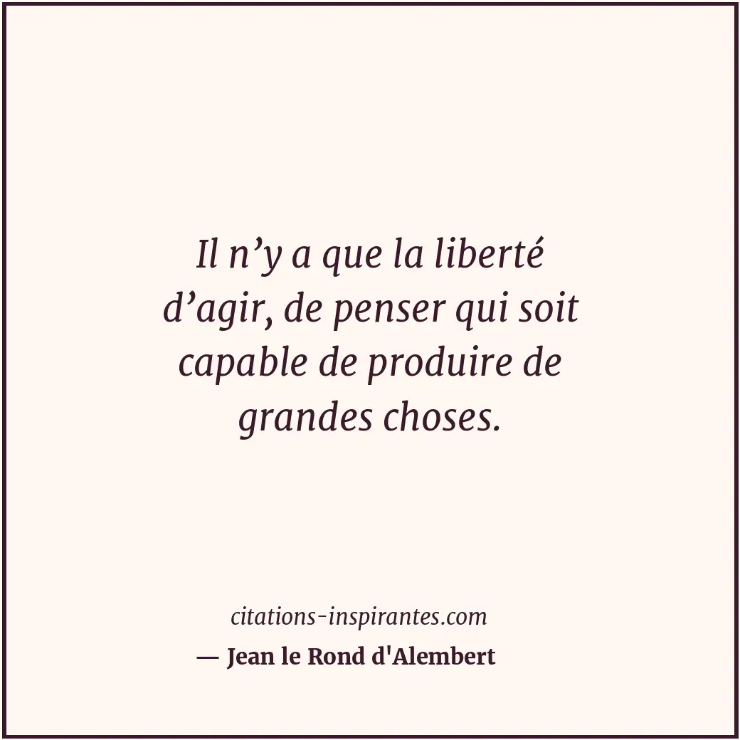 Citation de Jean le Rond d'Alembert
