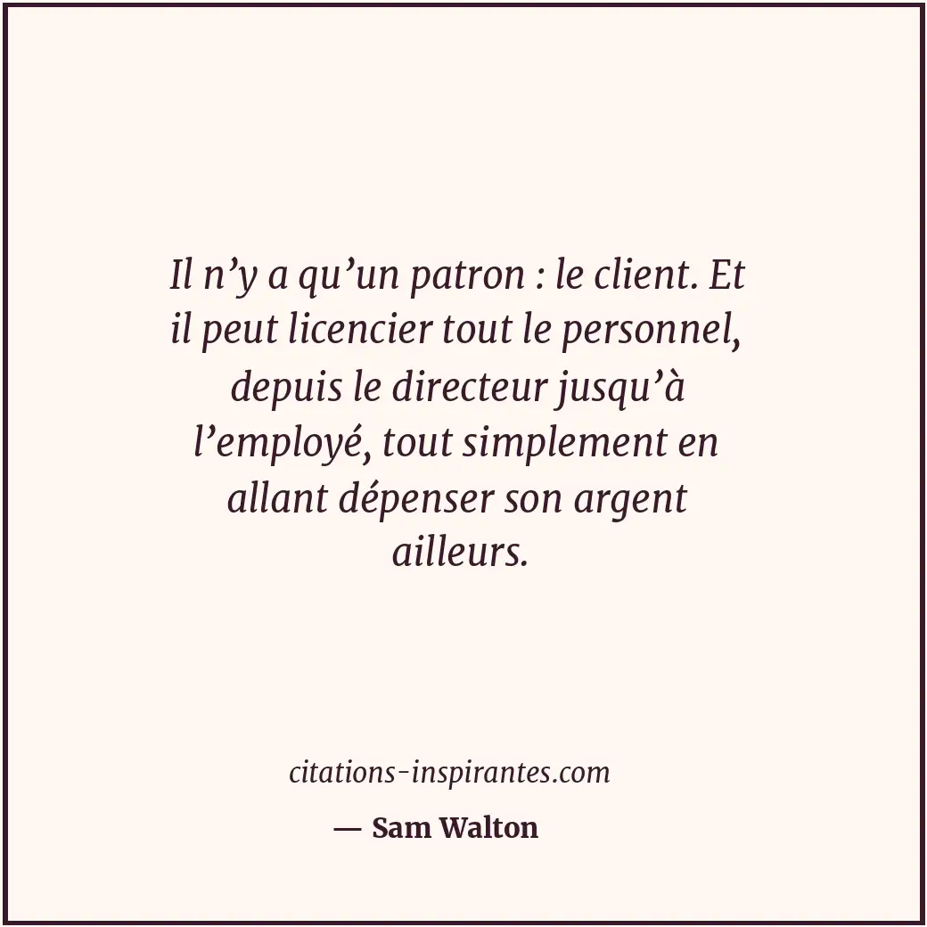Citation de Sam Walton