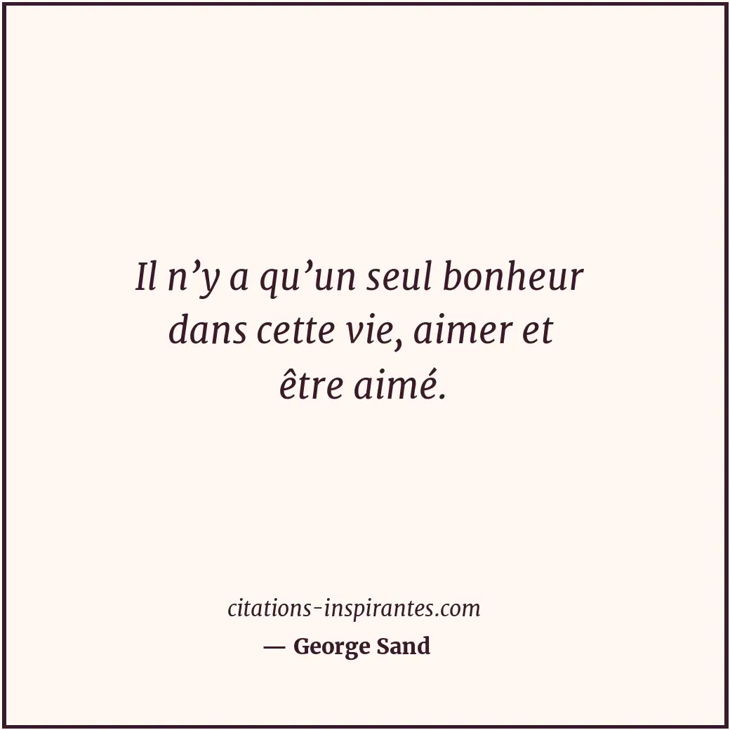Citation de George Sand