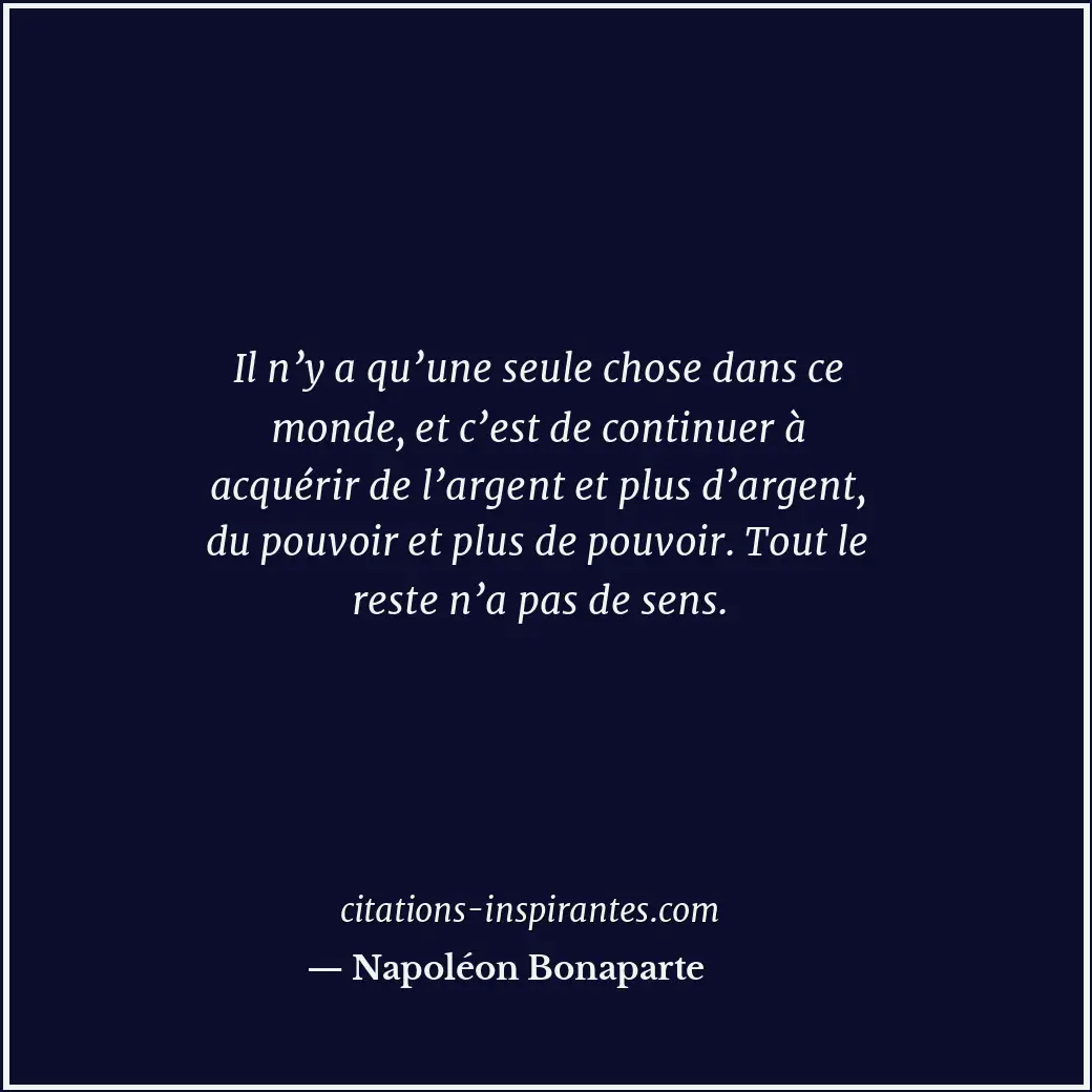 Citation de Napoléon Bonaparte