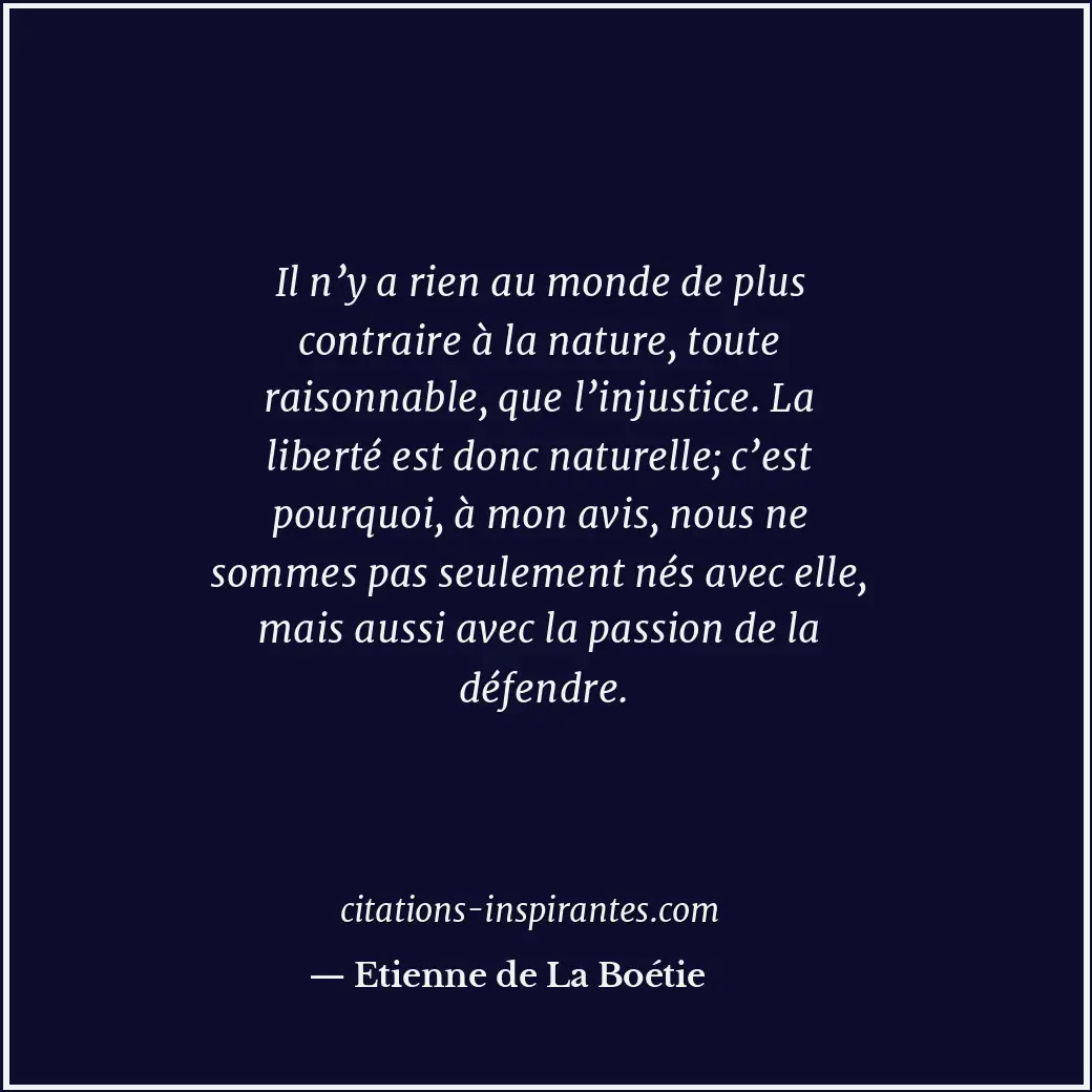 Citation de Etienne de La Boétie