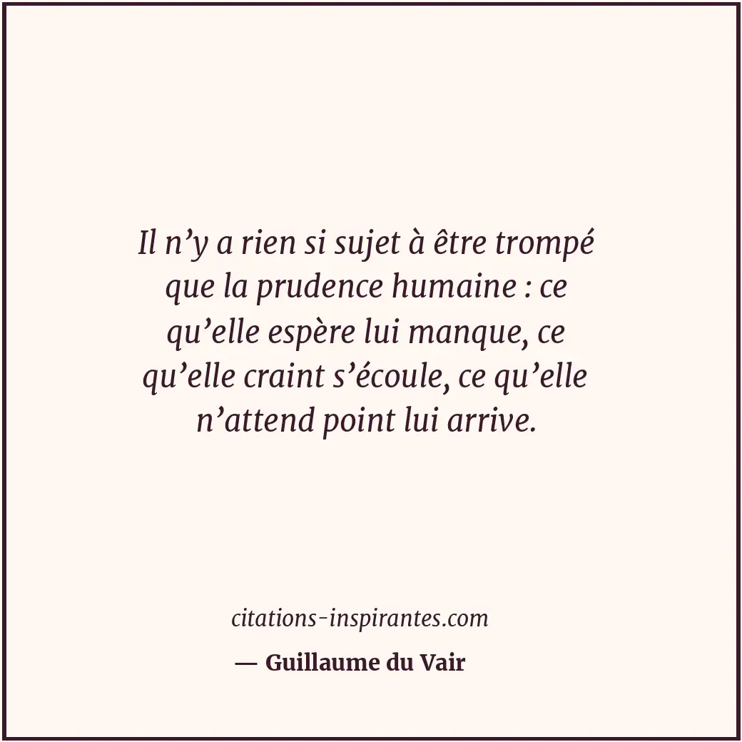 Citation de Guillaume du Vair