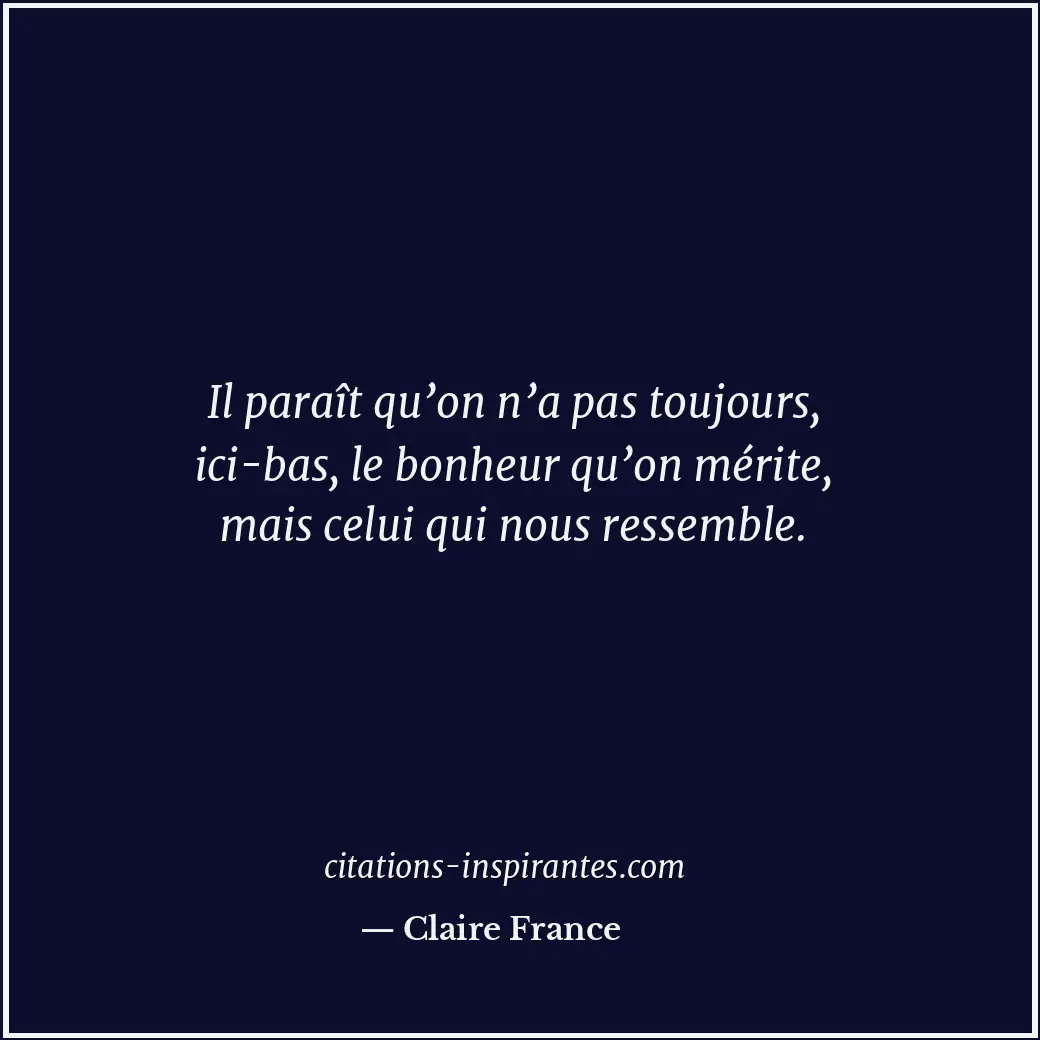 Citation de Claire France