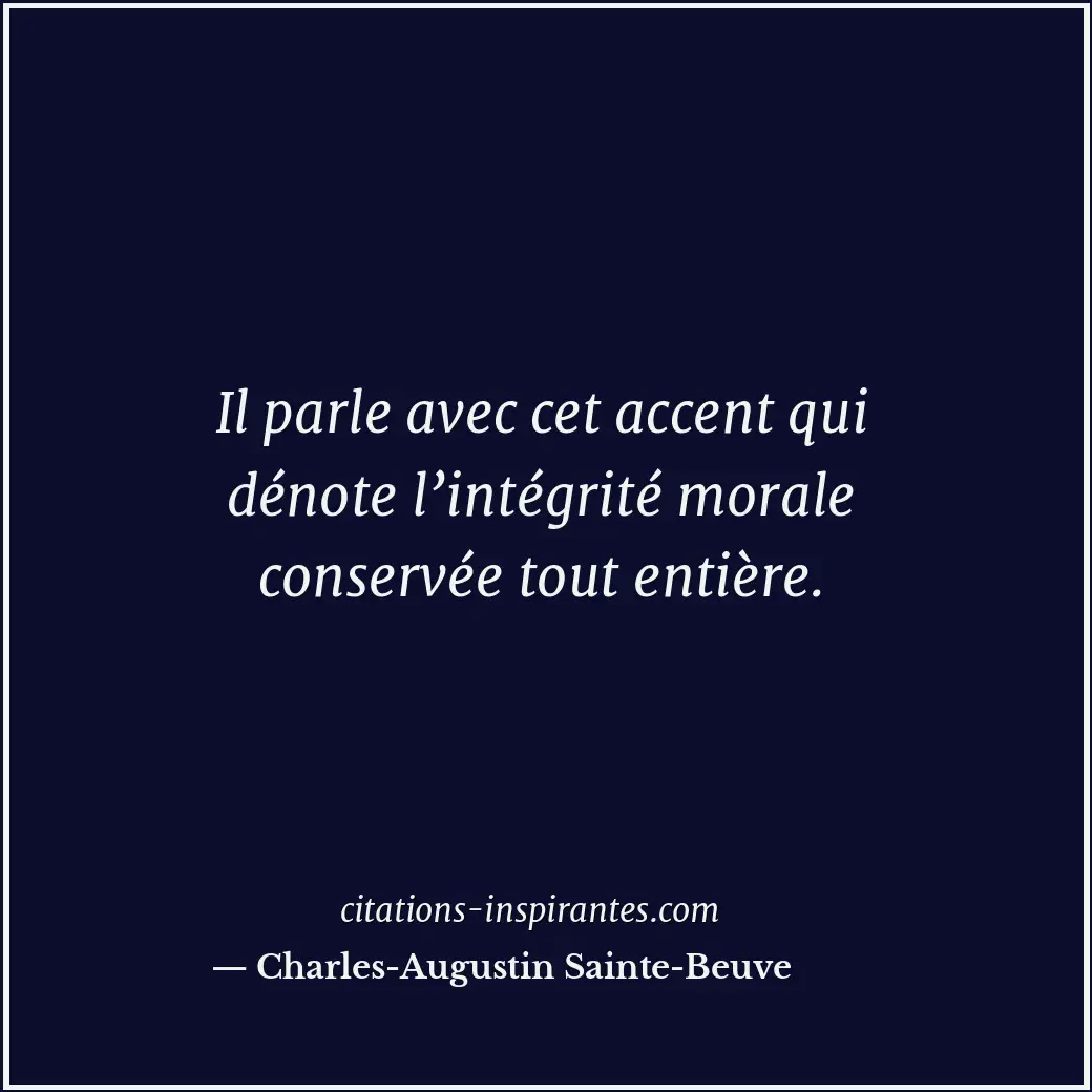 Citation de Charles-Augustin Sainte-Beuve
