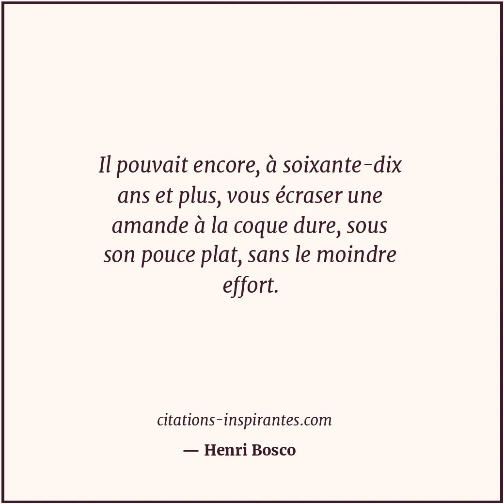 Citation de Henri Bosco