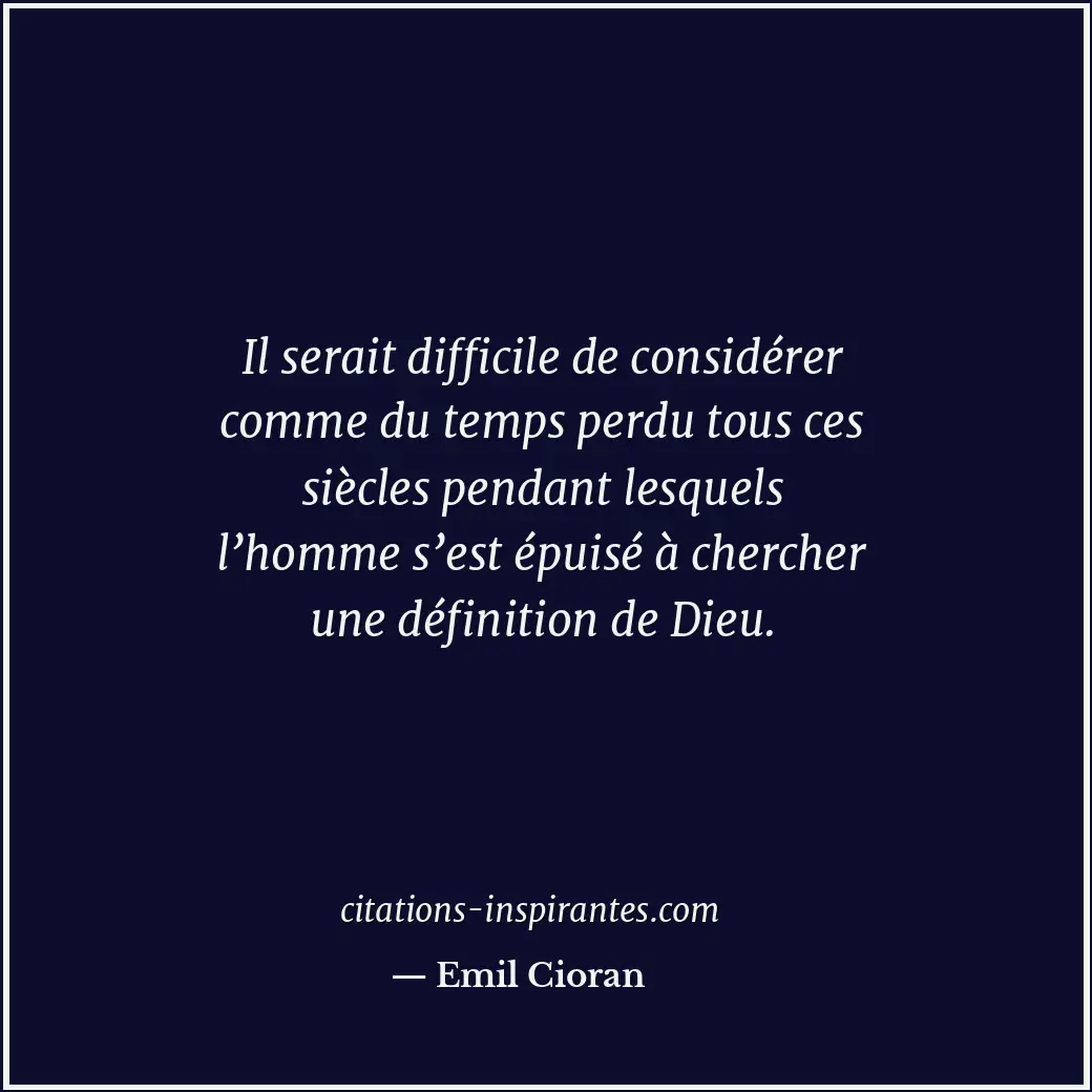 Citation de Emil Cioran