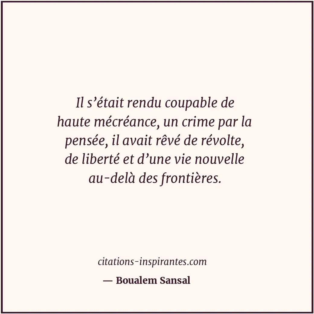 Citation de Boualem Sansal