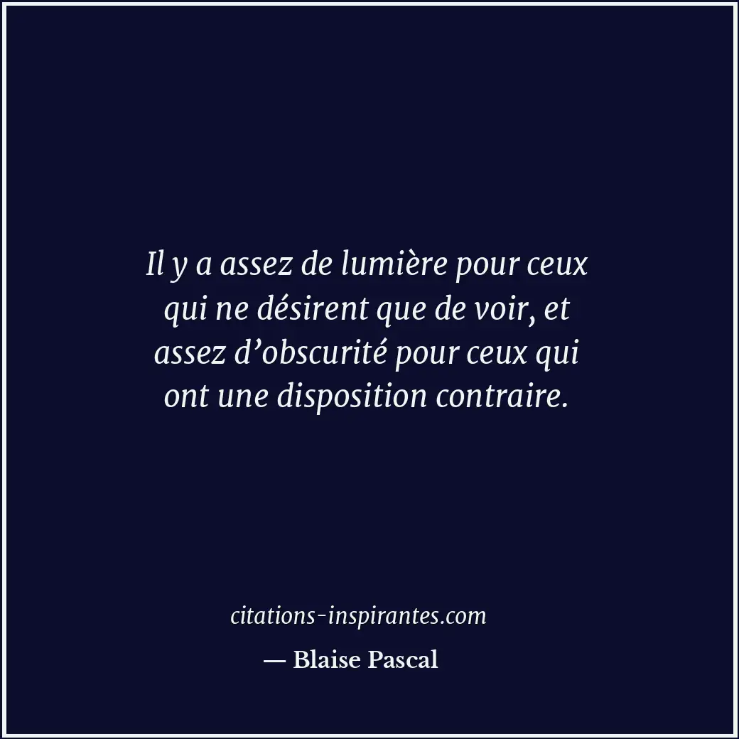 Citation de Blaise Pascal