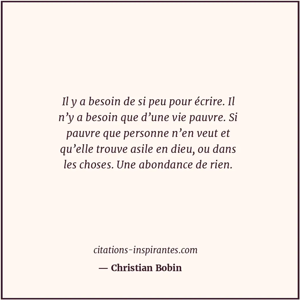 Citation de Christian Bobin