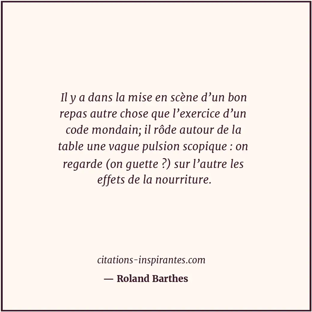 Citation de Roland Barthes