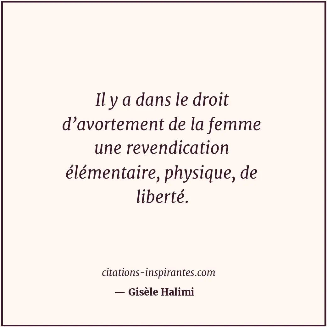 Citation de Gisèle Halimi