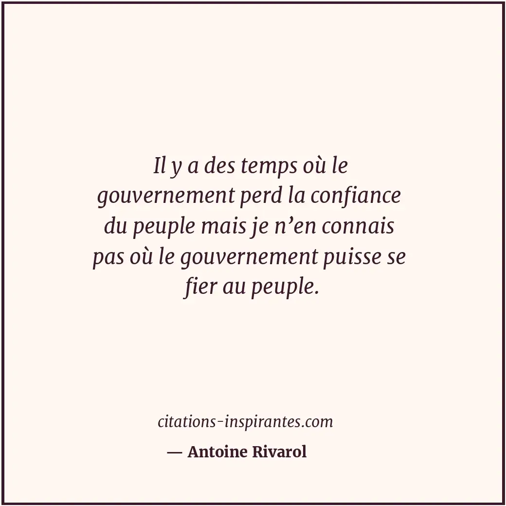 Citation de Antoine Rivarol