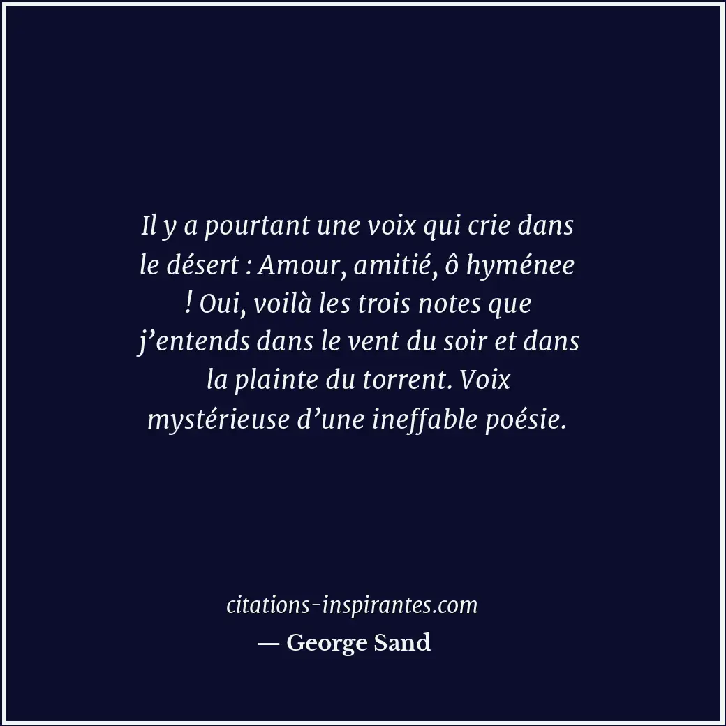 Citation de George Sand