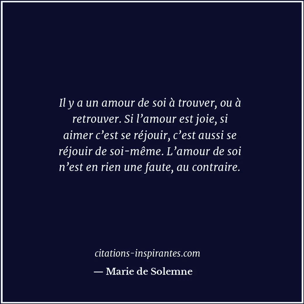 Citation de Marie de Solemne