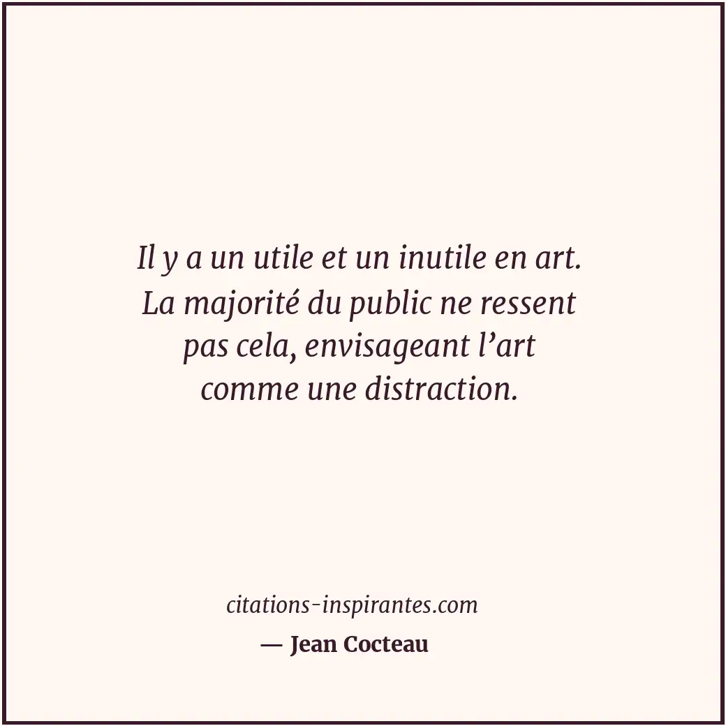 Citation de Jean Cocteau