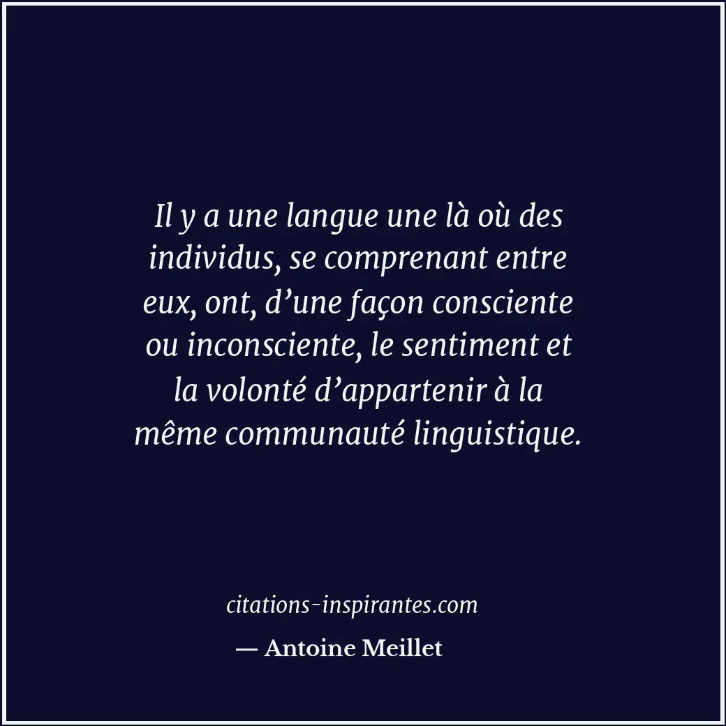 Citation de Antoine Meillet
