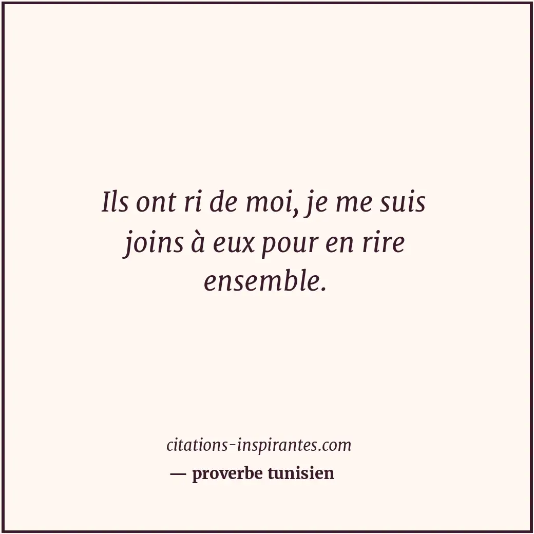 Citation de proverbe tunisien