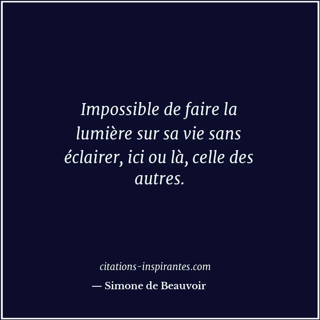 Citation de Simone de Beauvoir