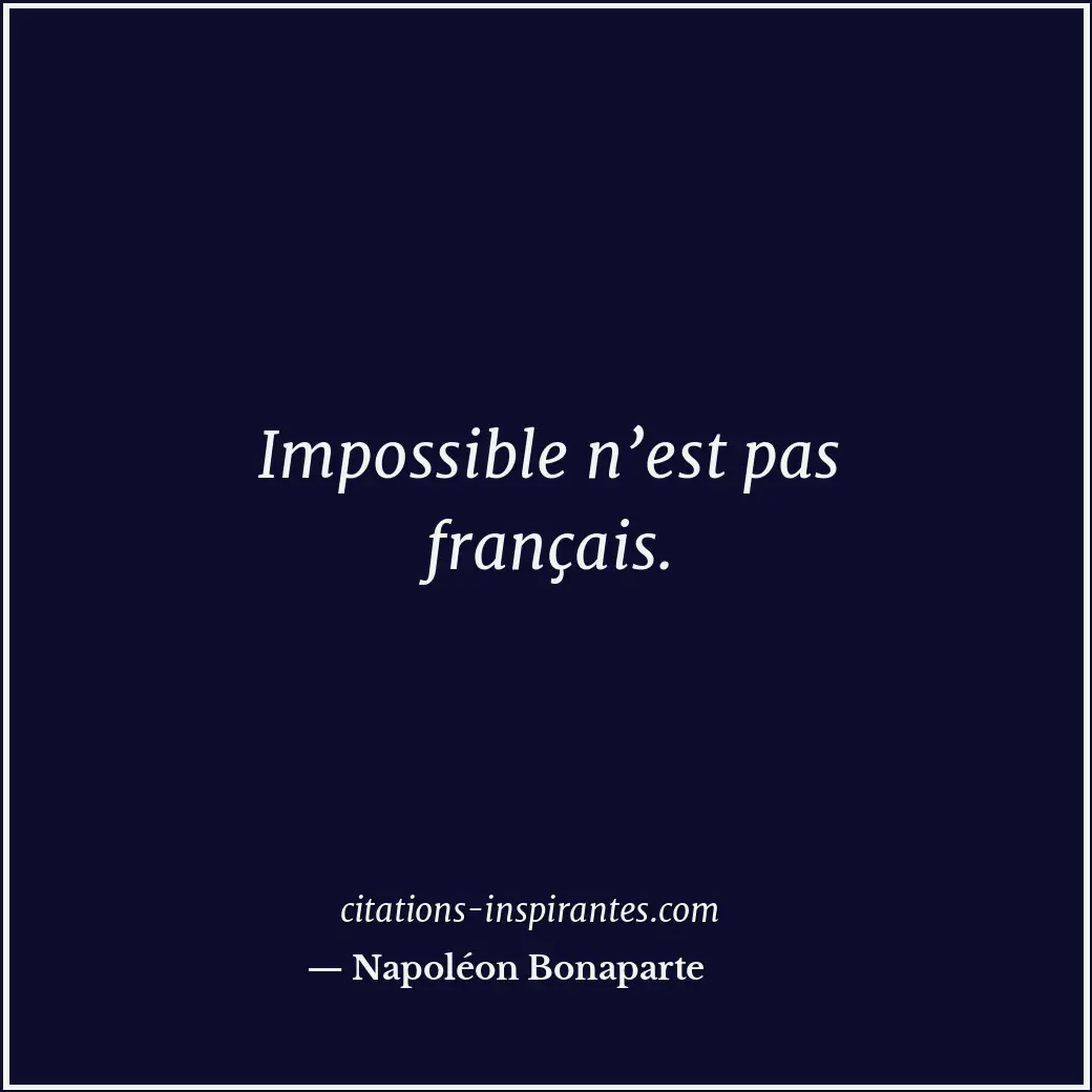 Citation de Napoléon Bonaparte