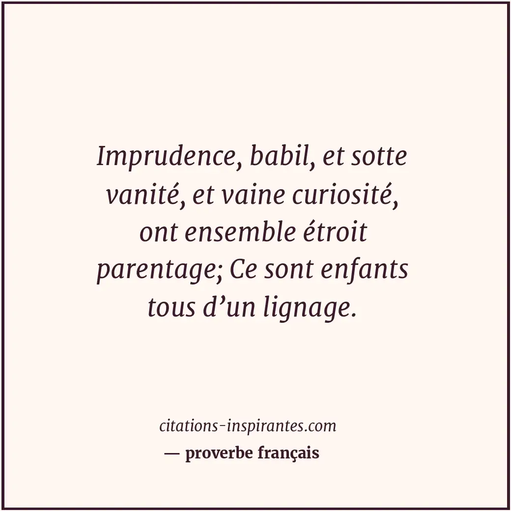 Citation de proverbe français