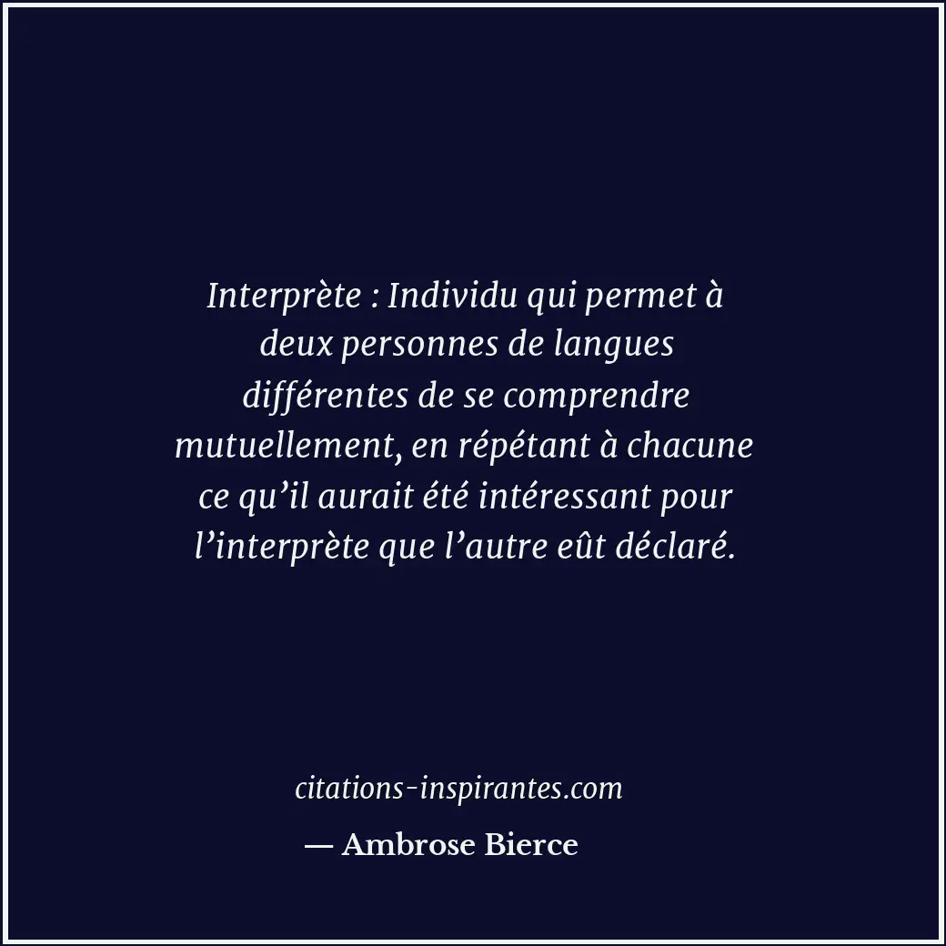 Citation de Ambrose Bierce