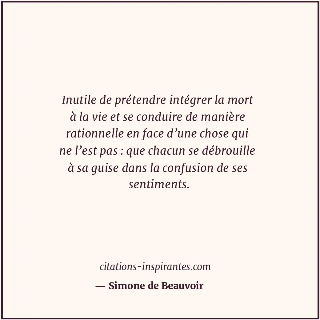 Citation de Simone de Beauvoir