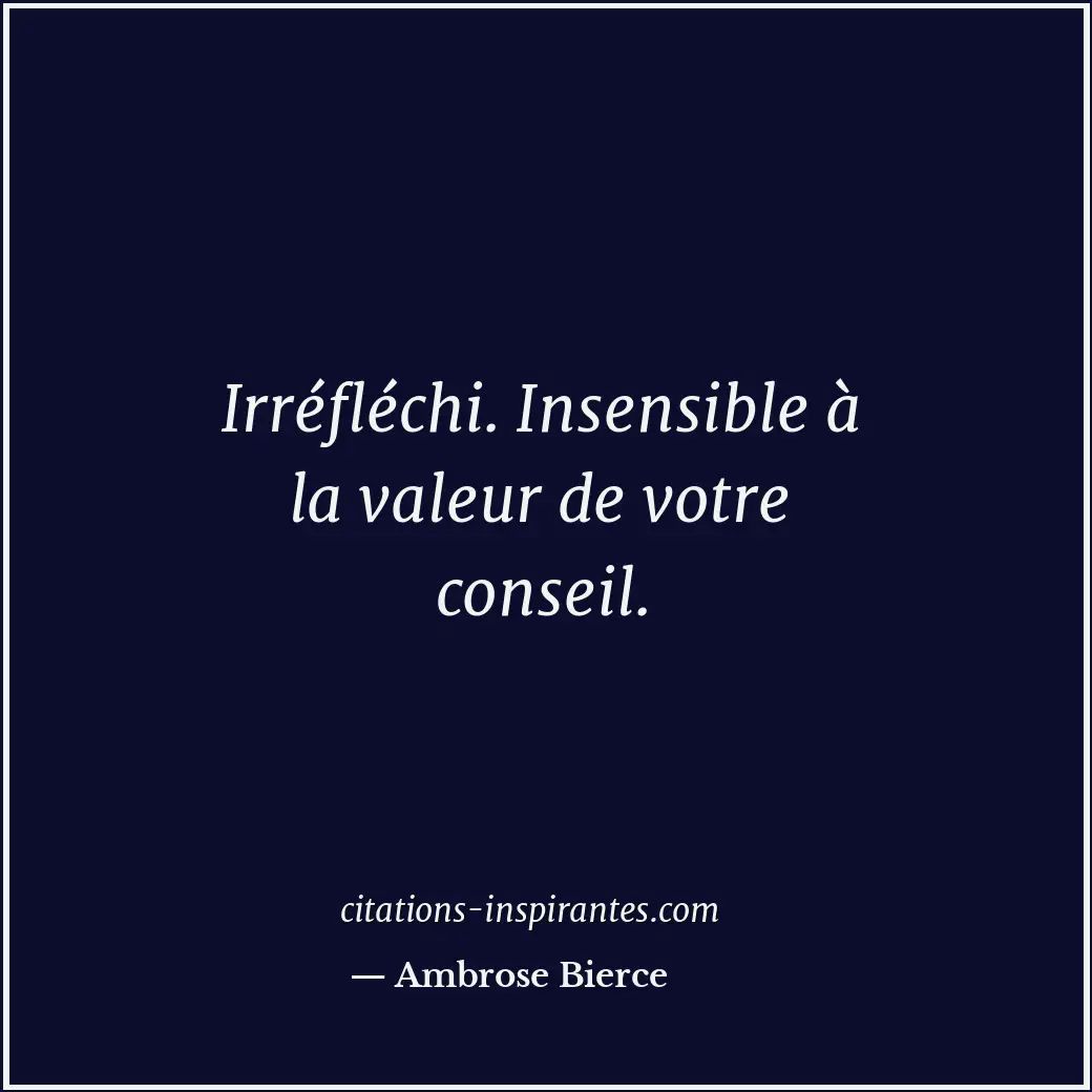 Citation de Ambrose Bierce