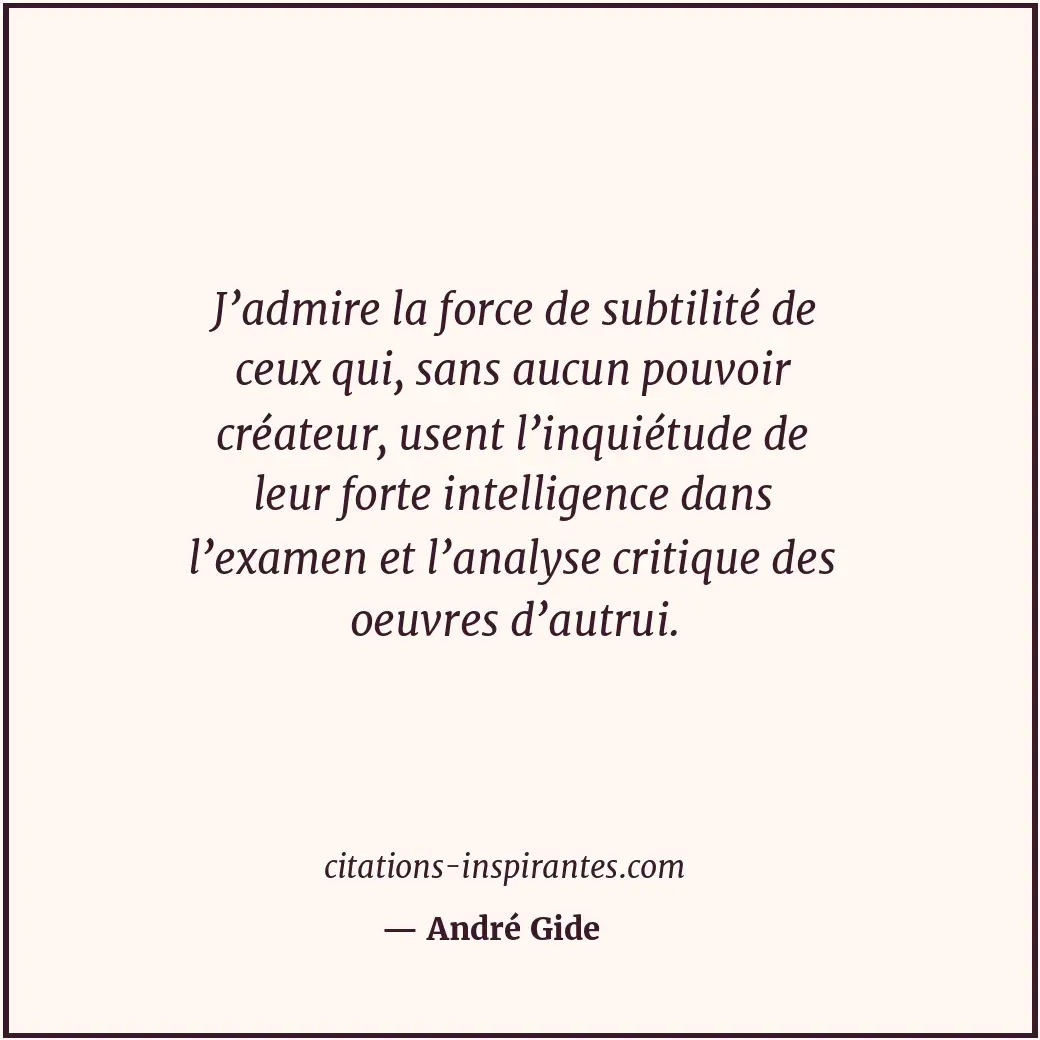 Citation de André Gide