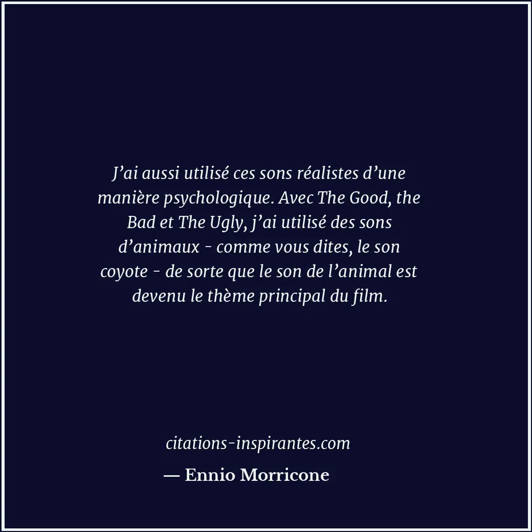Citation de Ennio Morricone
