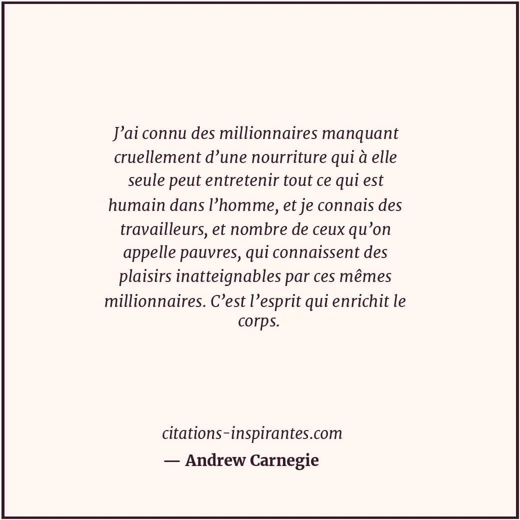 Citation de Andrew Carnegie