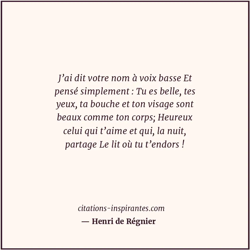Citation de Henri de Régnier