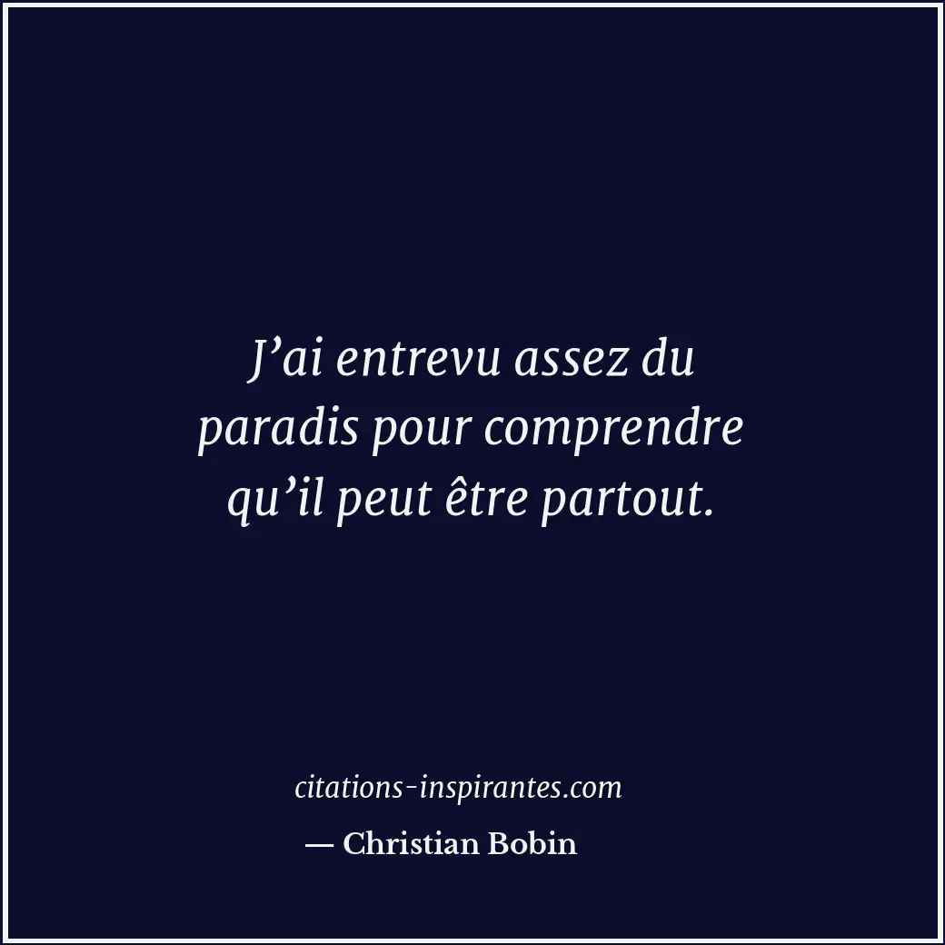 Citation de Christian Bobin