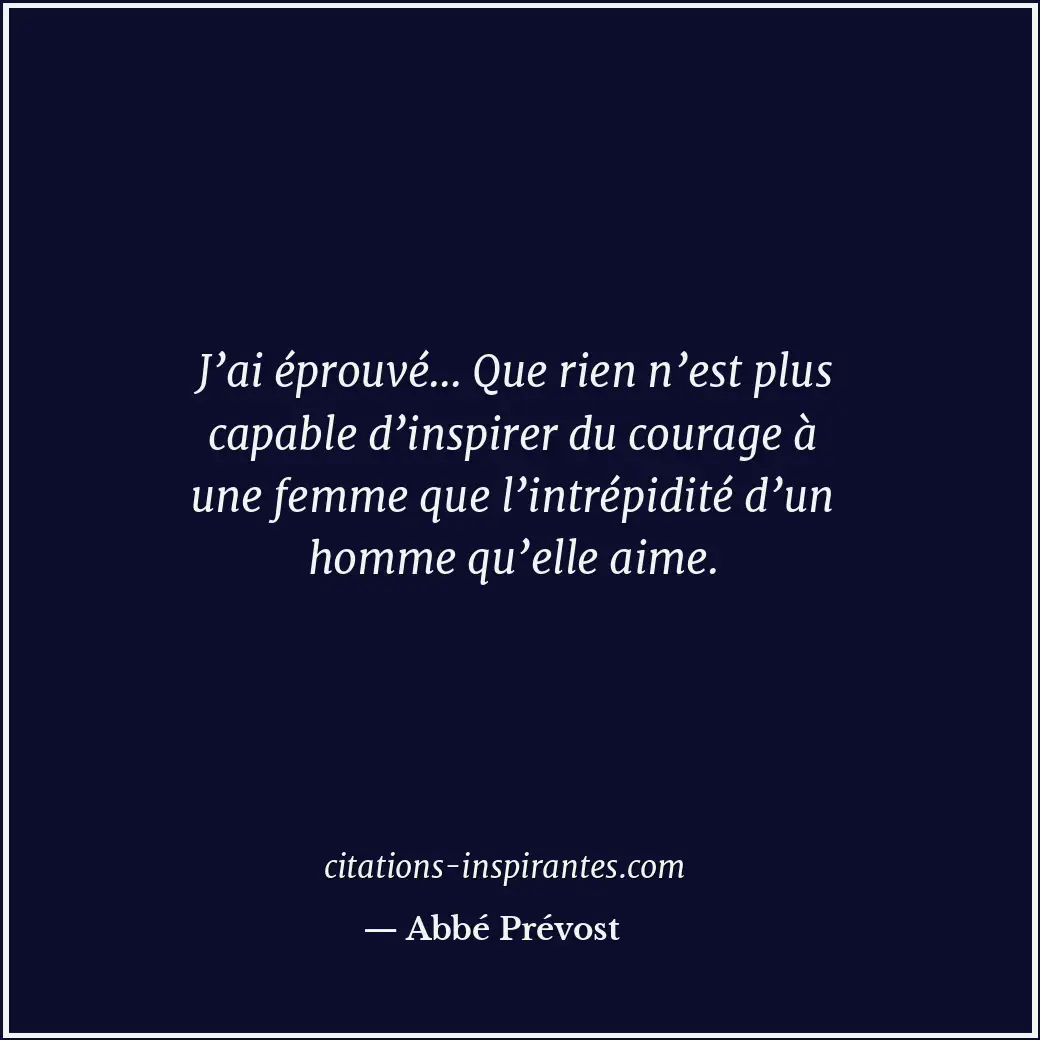 Citation de Abbé Prévost