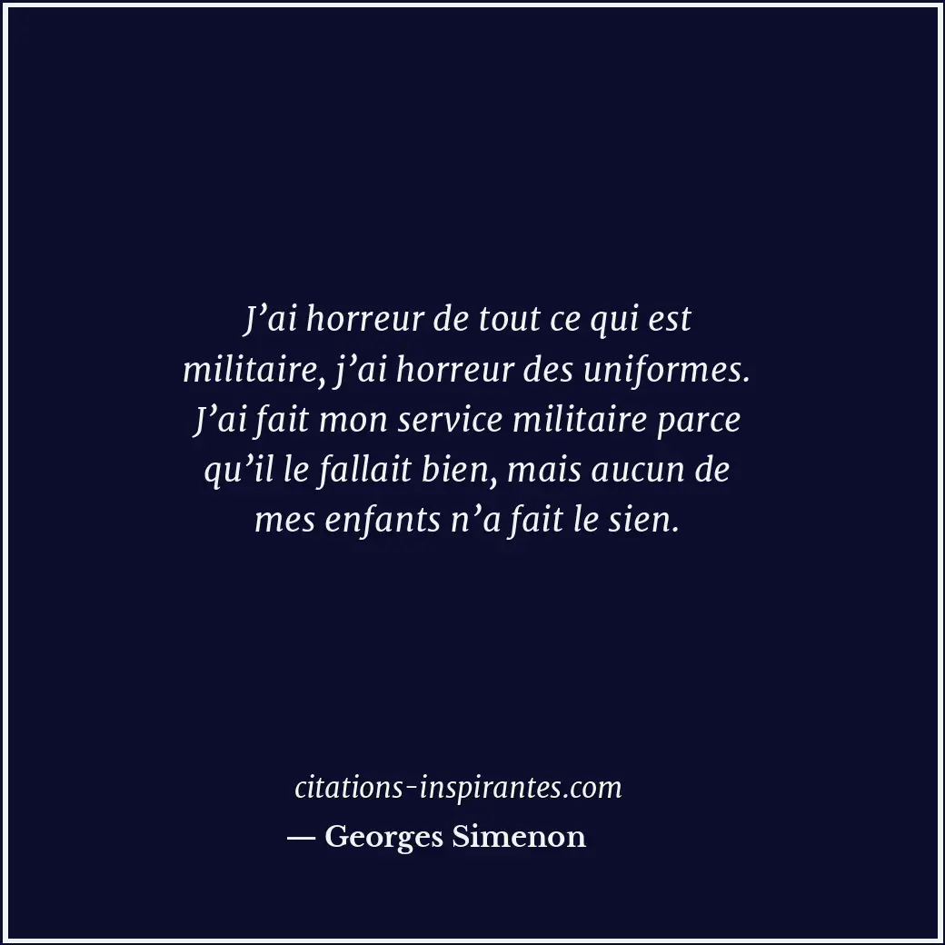 Citation de Georges Simenon