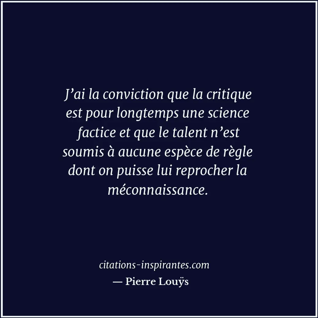 Citation de Pierre Louÿs