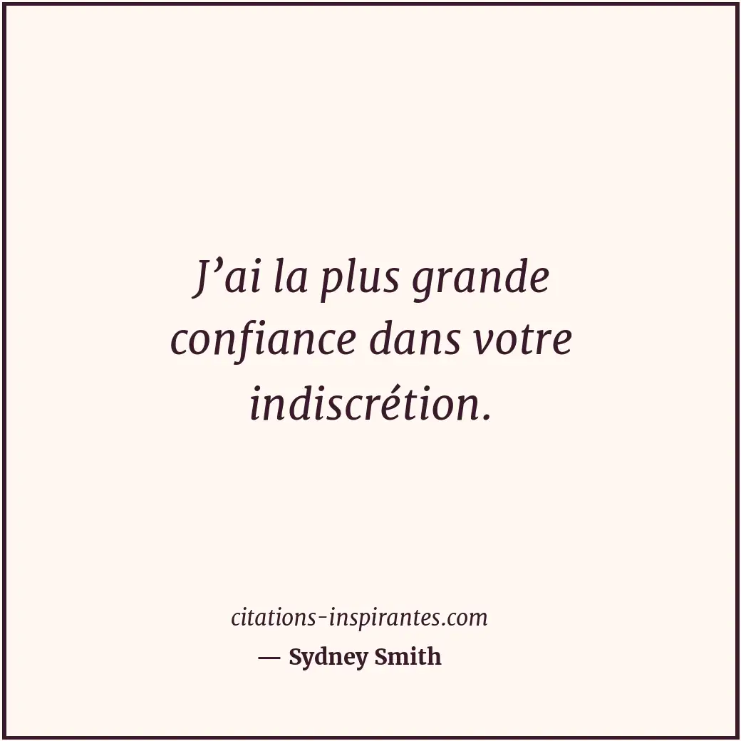 Citation de Sydney Smith