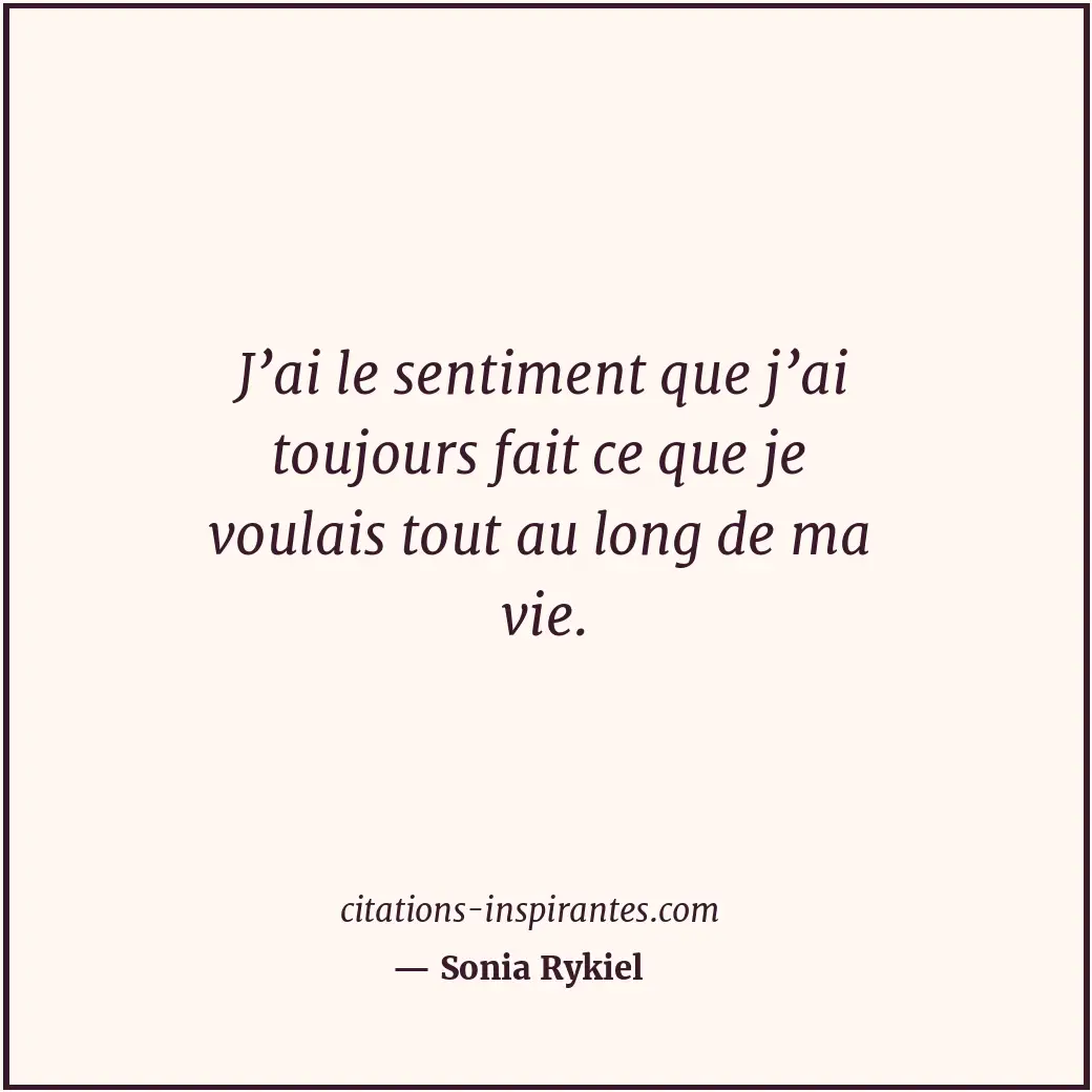Citation de Sonia Rykiel