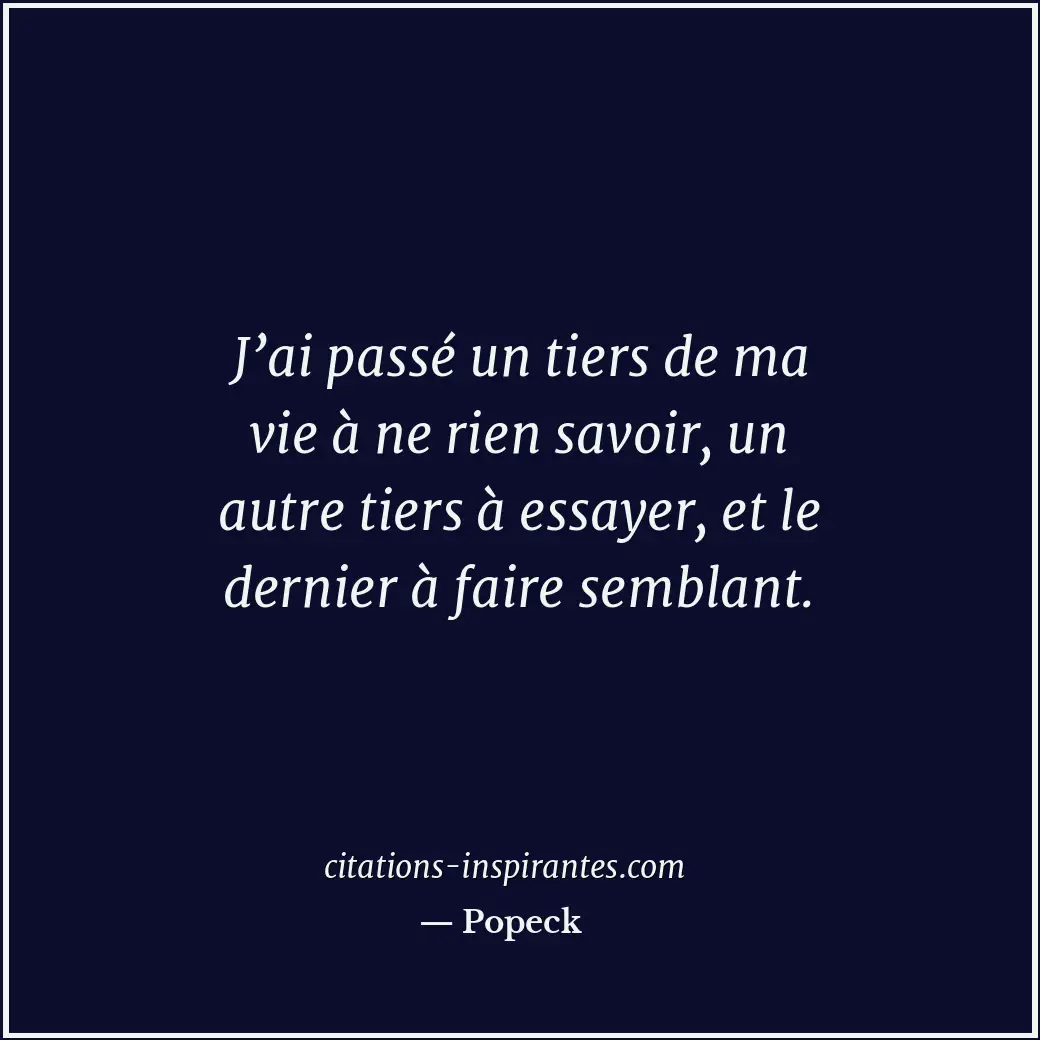 Citation de Popeck