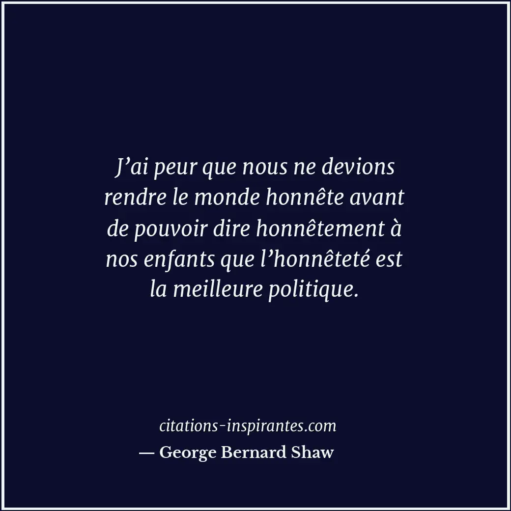Citation de George Bernard Shaw