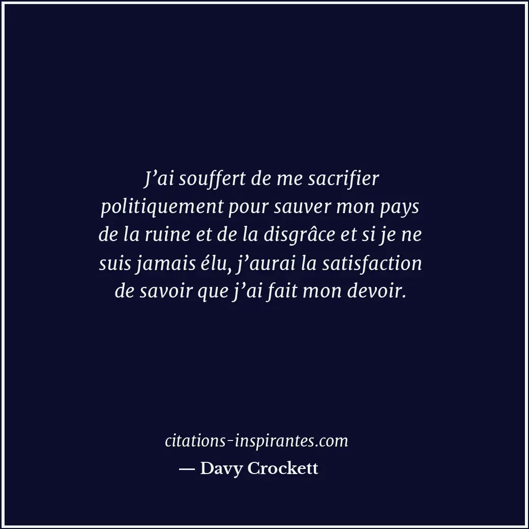 Citation de Davy Crockett