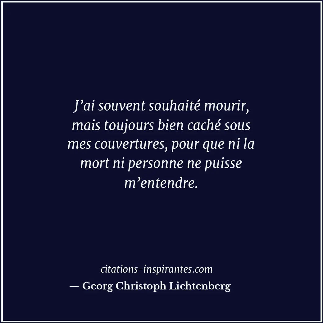 Citation de Georg Christoph Lichtenberg