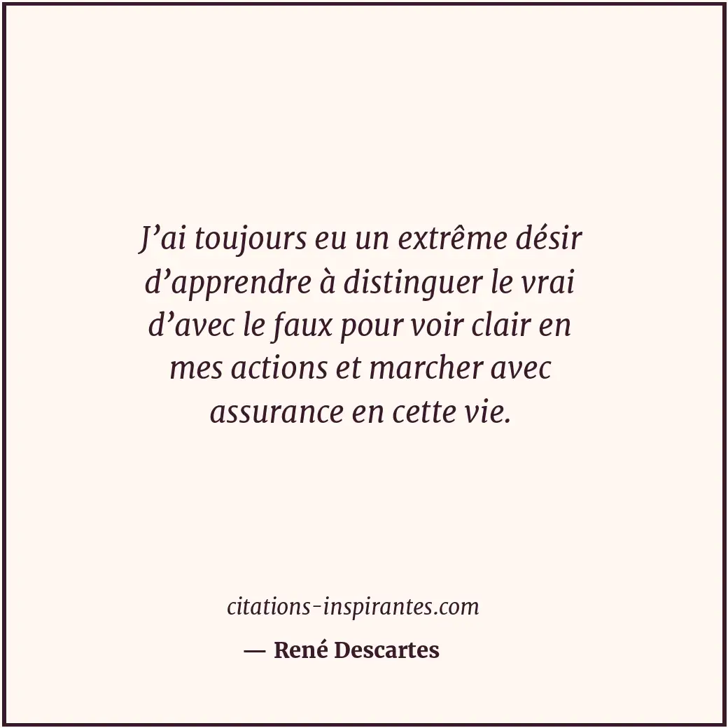 Citation de René Descartes