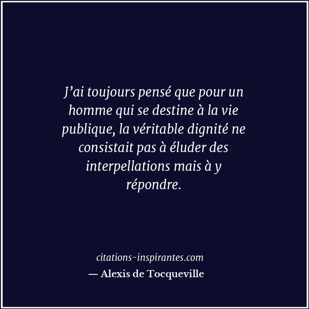 Citation de Alexis de Tocqueville
