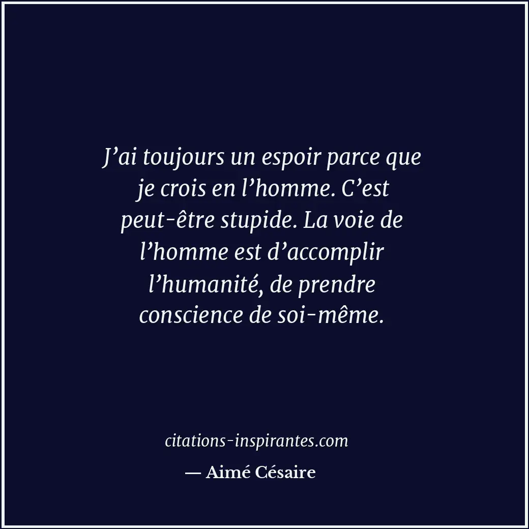 Citation de Aimé Césaire