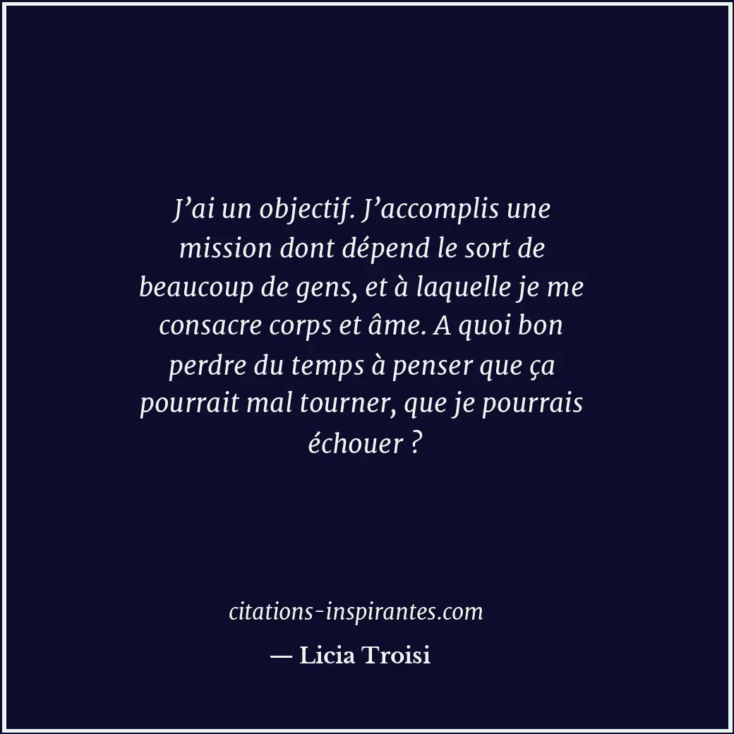 Citation de Licia Troisi